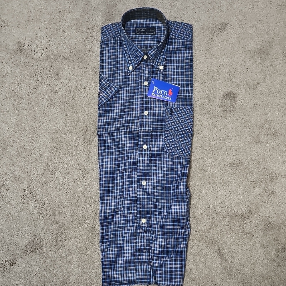 Polo by Ralph Lauren Blue Checkered Men's Shirt